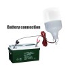 LED Лампа 12v 9W з крокодилами (12 Вольт 9 Ватт зажими) Циліндрична