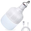 LED Лампа на акумуляторі 60W переносна, підвісна, зарядка від USB